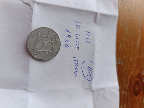 Moneta lire del - del, 1968