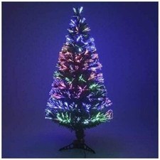 ALBERO DI NATALE ARTIFICIALE IN FIBRA OTTICA CON PUNTA A LED ALTEZZA 60 CM