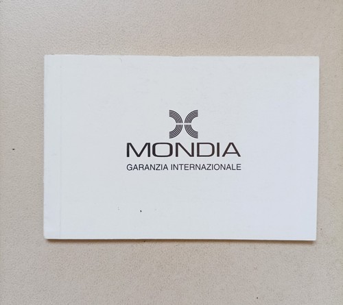 Mondia libretto garanzia - libretto,
