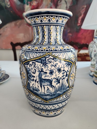 Vaso ceramica vintage coimbra - vaso,