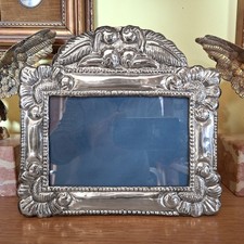 Antica Cornice peruviana Portafoto in Argento 925 massiccio anni 60 x foto 12x18