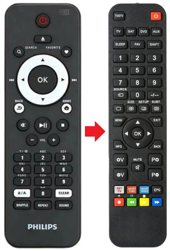 Telecomando adatto per philips - telecomando,