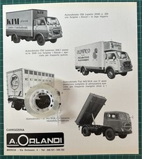 Rara Pubblicita’ Camion OM e FIAT 643/N1A ORLANDI-Brescia del 1968