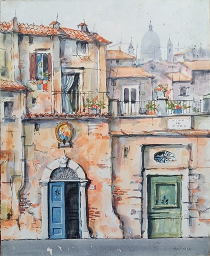 Fausto battelli acquerello - battelli,