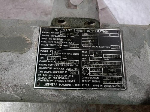 D926tie pistón liebherr - d926tie, grua