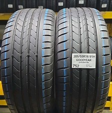 2x PNEUMATICI 205/55R16 91H GOODYEAR EFFICIENTGRIP GOMME USATE ESTIVE 2055516