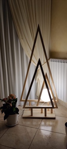 Albero trittico legno design - legno,