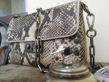 BORSA DONNA ,TRACOLLA ,ITALIANA ARTIGIANALE, UMBRIA, PELLE ,STAMPA PITONE