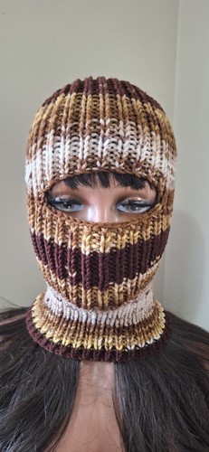 Balaclava maglia marrone - balaclava,