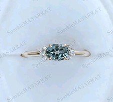 Anello zaffiro teal vintage