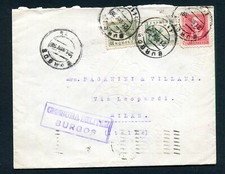 SPAGNA 1938 copertina timbrata da BURGOS - CENSURA MILITARE a ITALIA (G1350)