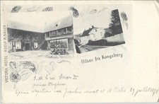 Hilsen  fra Kongsberg Victoria Hotel Adolf Sauer - Norvegia  non viaggiata '900