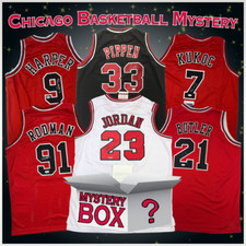 Maglia basket Chicago autografata/firmata Mystery Box con PSA JSA o BAS COA