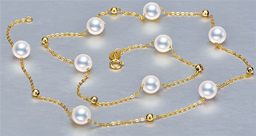 Collana perle oro - collana, in