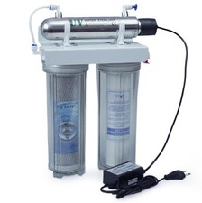 FILTRO ACQUA LAMPADA UVC 6W 3 STADI TRIPLO SISTEMA FILTRAZIONE CARTUCCE CARBONI