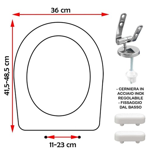Sedile copriwater compatibile - sedile,
