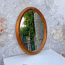 Specchio cornice ovale legno