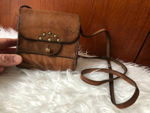 Borsa vintage pelle marrone - vintage,