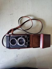 Rolleicord Compur con Zeiss Triotar 3,5 7,5 DRGM DRP con custodia pelle