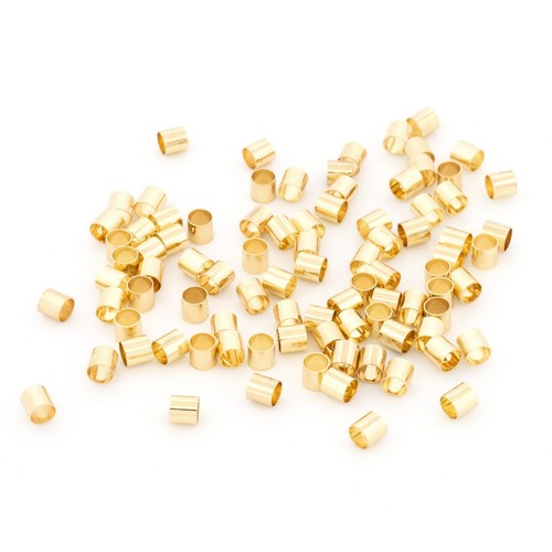 Perline schiacciare ottone - a,