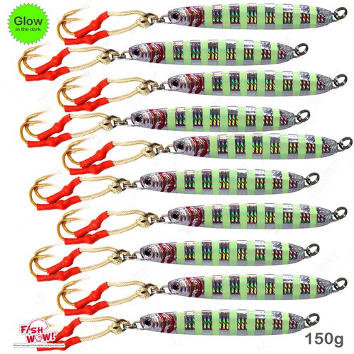 10pcs glow silver - 10pcs, pesca