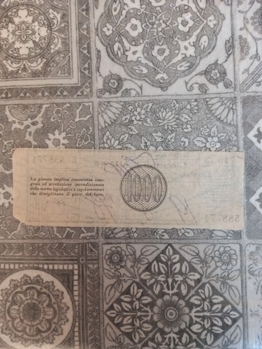Cedola giocata lotto - a, di
