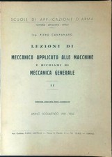 MECCANICA APPLICATA ALLE MACCHINE II CAMPANARO PIERO BROSSURA