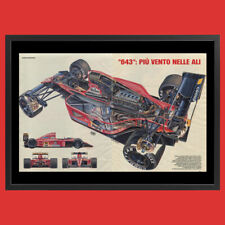 Anni ' 90  * Pubblicità Originale "Ferrari, F643, Prost - Rosso Speranza” Cornic