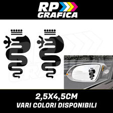 KIT 2 ADESIVI ALFA ROMEO sticker SPECCHIETTO AUTO LOGO 147 156 159 MITO GIULIA