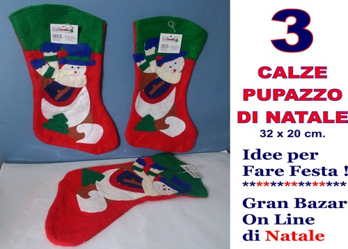 Natale calza pupazzo - calza,