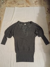 Maglione lungo grigio con
