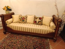 Antico Divano Impero '800 Cuscineria Seta