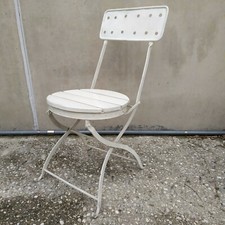 SEDIA PIEGHEVOLE DA GIARDINO O ESTERNO BAR IN FERRO BATTUTO ORIGINALE PRIMO 900