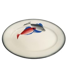 ? Galvani Angelo SIMONETTO Grande vassoio ceramica all’Aerografo 1930 Futurismo