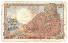 FRANCIA banconota 20 FRANCHI " Pecheur " Banque de France 9.1.1947