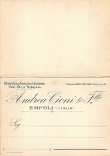 6378) EMPOLI (FIRENZE) ANDREA CIONI PRODUZIONE E VINO CHIANTI BIANCO E ROSSO. 