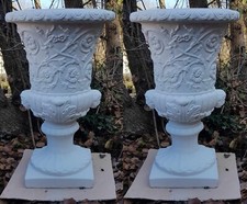 VASO CALICE ORCIO FIORIERA PER PIANTE DA GIARDINO ESTERNO IN CEMENTO 77CM COPPIA