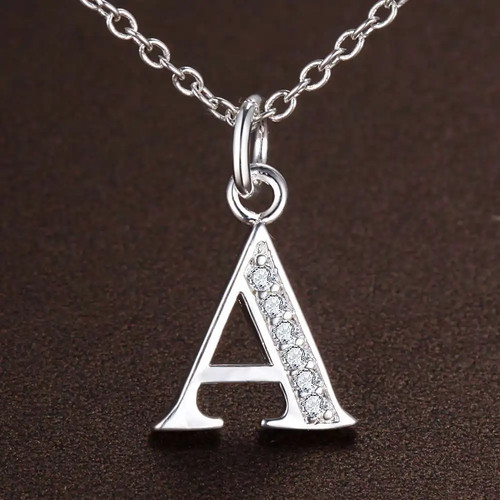 Lettera collana argento - lettera,