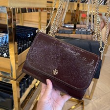 Miglior Prezzo!!️Tory Burch Emerson Portafoglio Catena 170172 Agnello $375