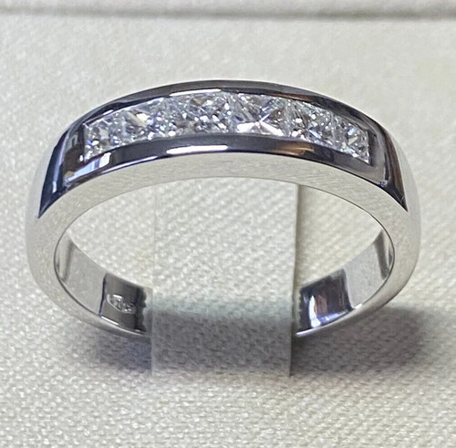 Anello fedina oro - bianco, 18kt