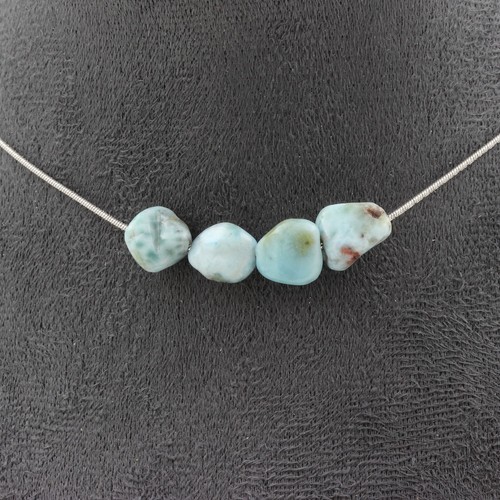 Collana perle pietra larimar - collana,