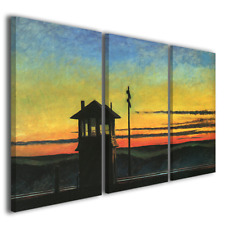 Stampe su tela canvas Hopper Edward ferrovia al tramonto quadri moderni su tela 