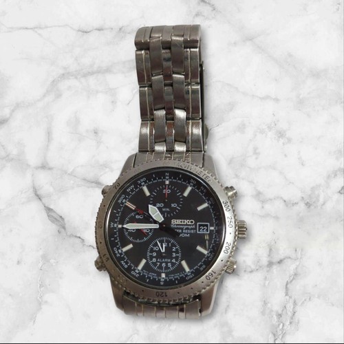 Seiko chronograph black dial - seiko,