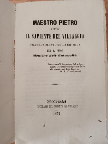 Chimica penot maestro - chimica,