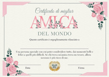 Certificato Di Miglior Amica