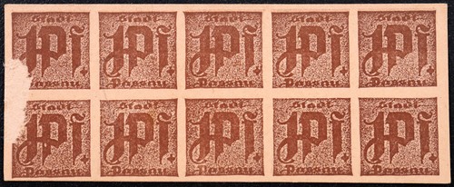Passau circa 1920 - 10x1, pfennig