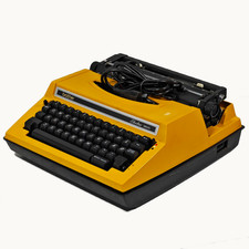 Macchina Da Scrivere Elettrica Vintage Brother 3600 Gialla