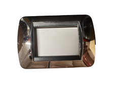 Placca Interruttore Luci Argento Lucido BTicino 3 Moduli Placchetta Originale