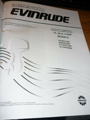 Catalogo ricambi evinrude 2002 - evinrude,