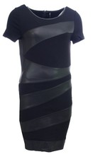 Abito nero stretch finta pelle